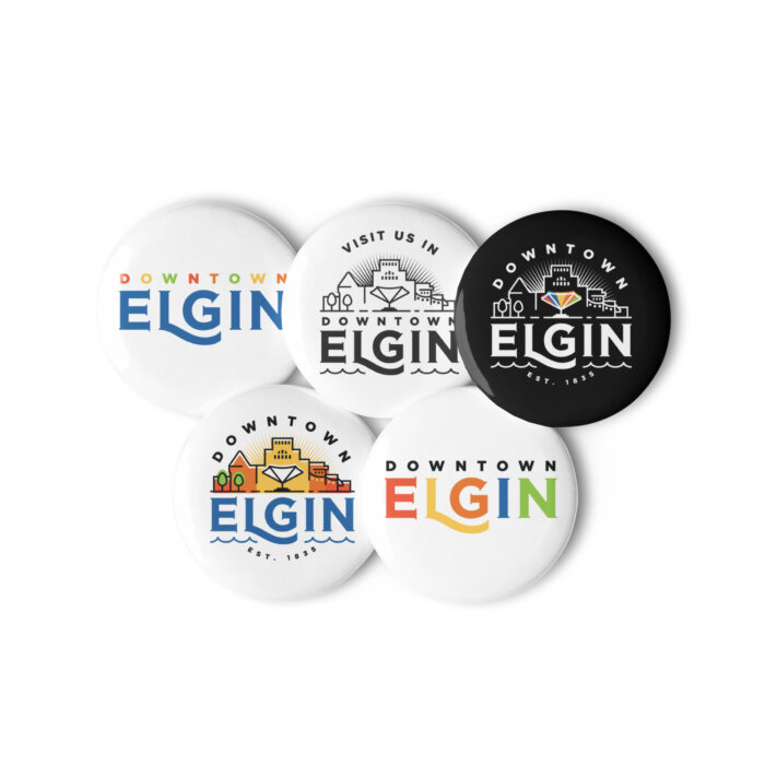 Set of pin buttons